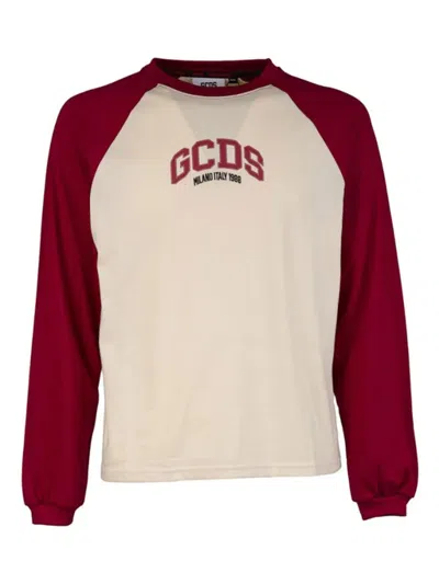 Gcds Logo Printed Crewneck T-shirt In Multi