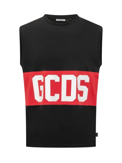 Gcds Logo Print Tank Top In Black/red