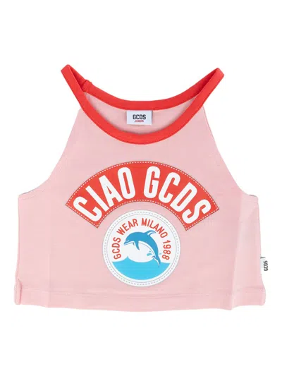 Gcds Kids' Logo-print Tank Top In 51630