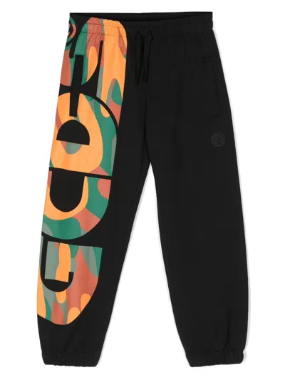 Gcds Kids' Logo-print Track-pants In Black