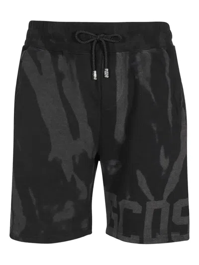 Gcds Logo-print Track Shorts In Black