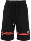 Gcds Logo-print Track Shorts In Black