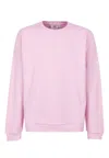 Gcds Logo Printed Crewneck Sweatshirt In Pink