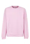 Gcds Logo Printed Crewneck Sweatshirt In Pink