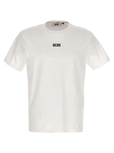 Gcds Logo Printed Crewneck T-shirt In White