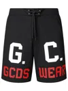 Gcds Logo-print Drawstring Swim Shorts In Black