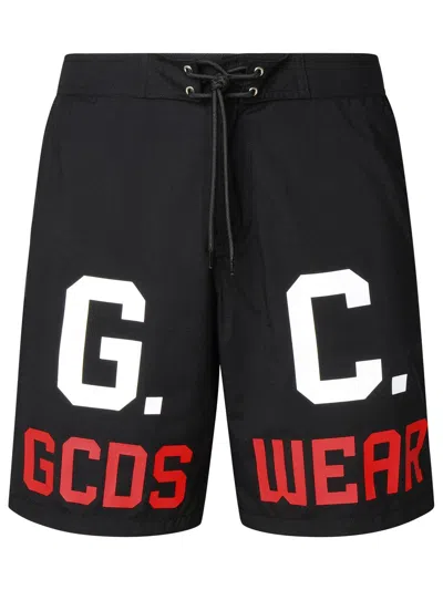 GCDS LOGO-PRINTED SWIM SHORTS