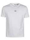 Gcds Crew Neck Logo T-shirt With Plain Pattern In Optic White
