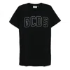 Gcds Logo-rhinestone Mini Dress In Black