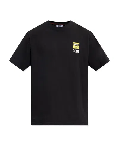 Gcds Logo Short Sleeves In Black
