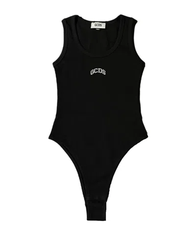 Gcds Logo Sleeveless Jumpsuit In Black