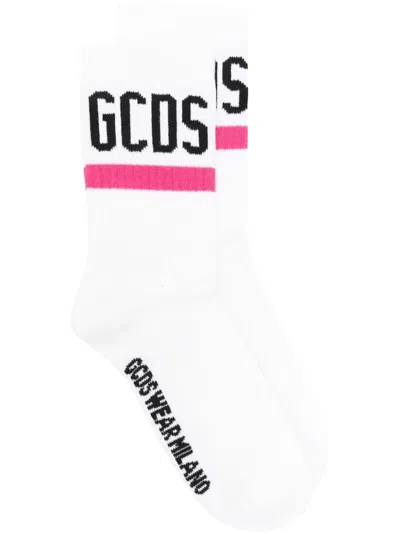 Gcds Logo Socks In White