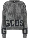 Gcds Logo Sweater In Grey