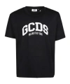 Gcds Crew Neck Cotton T-shirt In Black