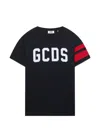 Gcds Man T-shirt Z0mlqc106j101 999r Regular Loose Ss T-shirt Black Red In Black