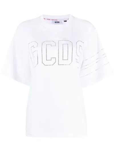 Gcds 晶饰logo T恤 In Cream