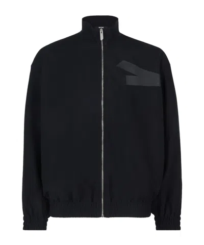 Gcds Logo-tape Bomber Jacket In Black