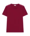 Gcds Logo Tape Stretch T-shirt In Red
