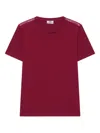 Gcds Logo Tape Stretch T-shirt In Red