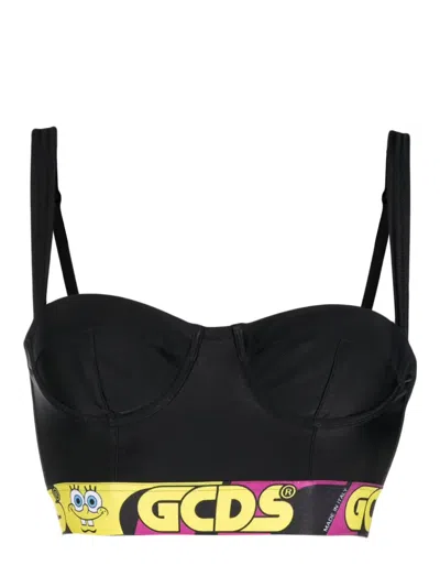 Gcds Logo Underband Cropped Top In Black