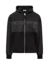 Gcds Zippered Hoodie In Black