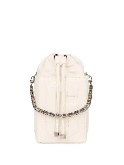 Gcds Logo-embossed Shoulder Bag In White