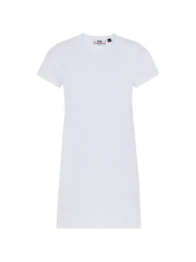Gcds Logo-embroidered Mini Dress In White