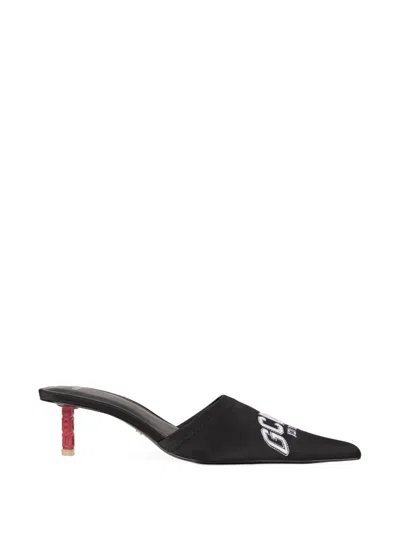 Gcds Logo-embroidered Mules In Black