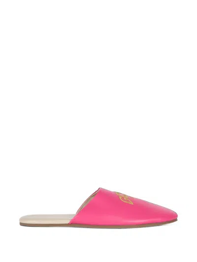 Gcds Logo-embroidered Mules In Pink