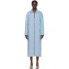 Gcds Blue Monogram Denim Coat In Multi