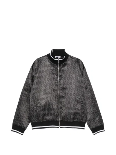 Gcds Monogram Nylon Track Jacket Crew Neck In Multi
