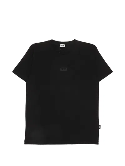 Gcds Logo-patch T-shirt In Black