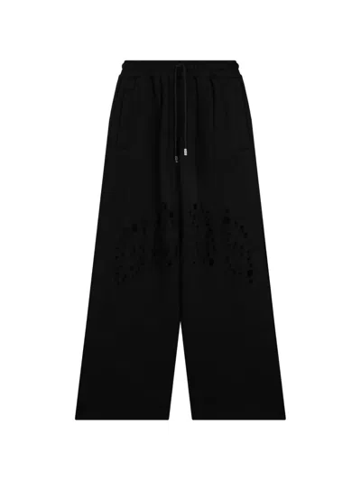 Gcds Logo-perforated Laser-cut Track Pants In Multi