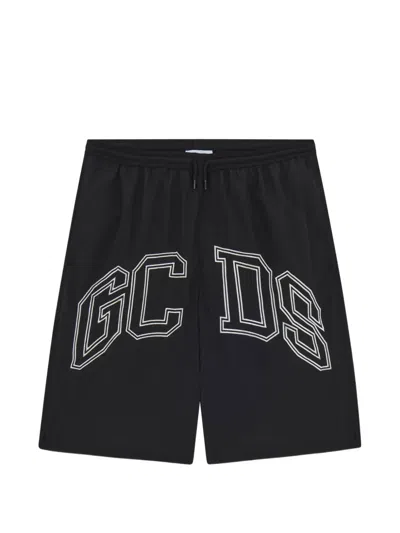 Gcds Logo-print Drawstring Swim Shorts In Black