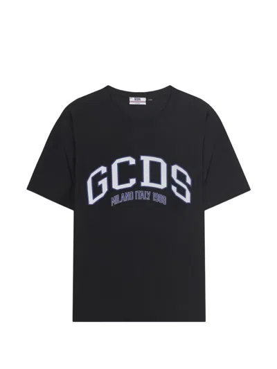 Gcds Logo-print Mesh T-shirt In Black