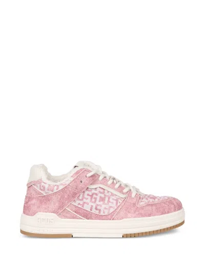 Gcds Logo-print Sneakers In Pink