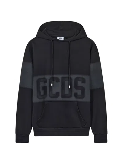 Gcds Logo-print Spray-effect Hoodie In Multi