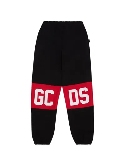 Gcds Kids' Logo-print Track Pants In Black