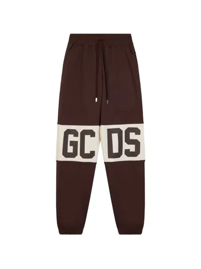 Gcds Logo-print Track Pants In Brown