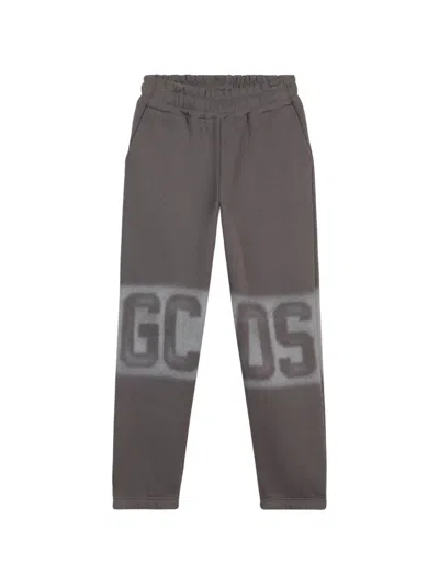 Gcds Kids' Logo-print Track Pants In Grey