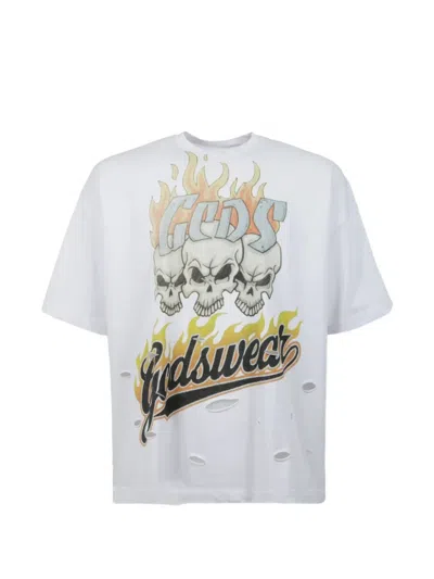 Gcds Logo-print T-shirt In White