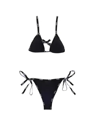 Gcds Logo-strap Bikini In Black