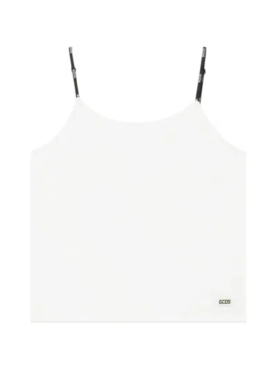 Gcds Logo-strap Tank Top In White