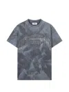 Gcds Logo-studded Washed T-shirt In Gray
