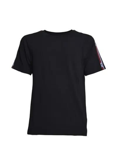 Gcds Logo-tape T-shirt In Black