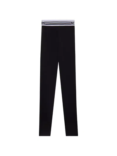 Gcds Logo-waistband Leggings In Black