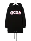 Gcds Long-length Logo Print Hoodie In Black