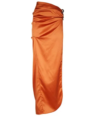 Gcds Long Skirt In Brown