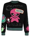 Gcds Alien-graphic Crew-neck Sweatshirt In Black