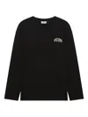 Gcds Long-sleeve Crew-neck T-shirt In Black